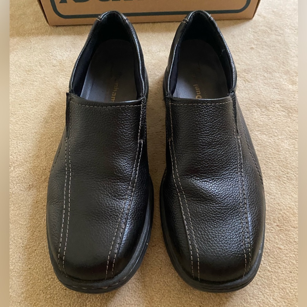 Men's Dunham Belmont By New Balance Slip On Casual Shoes Black Premium Leather S